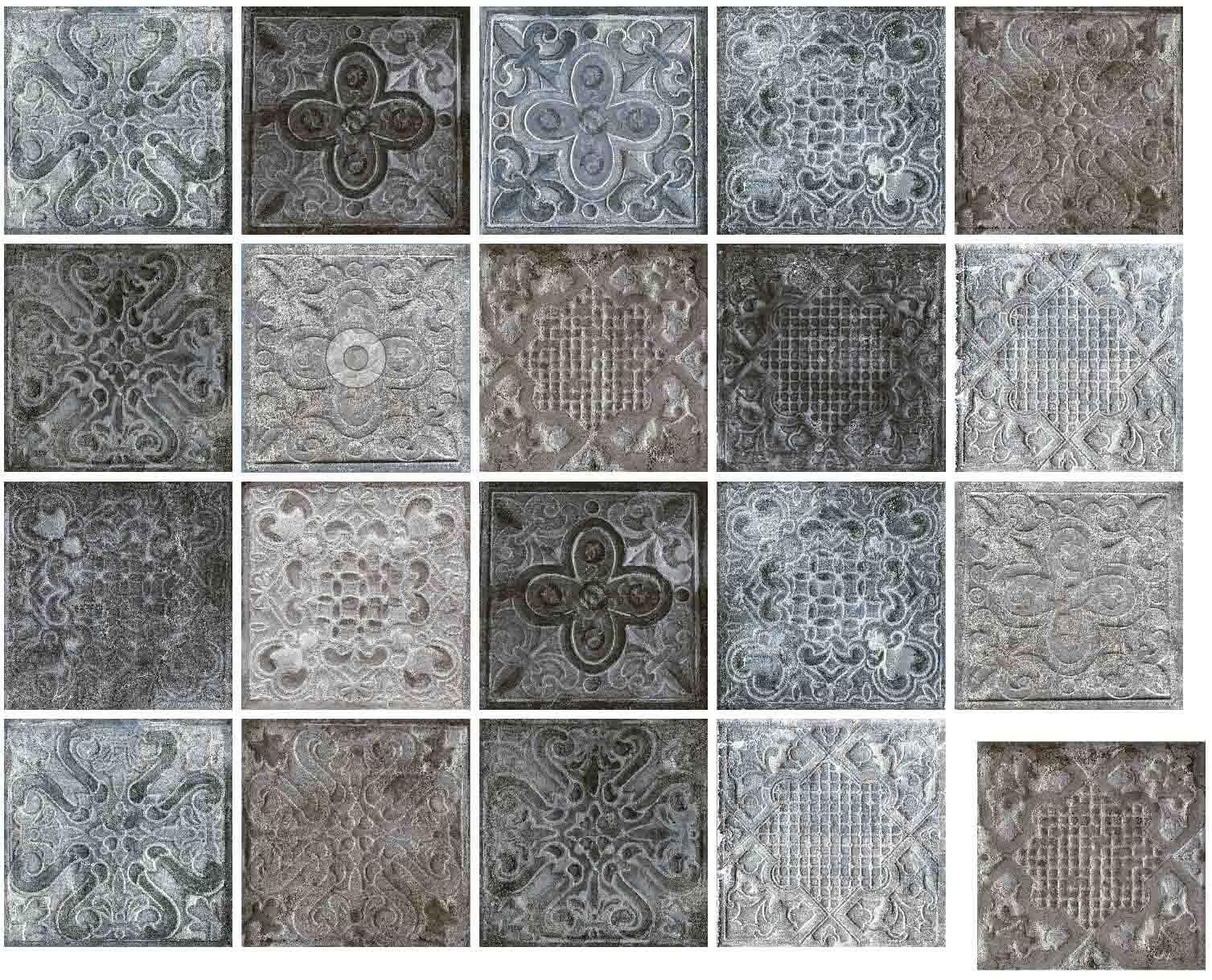 200X200 PALMIRA ANTRASIT MIX DEKOR FON-NOKTALI - 1 kutu 0.76 m2