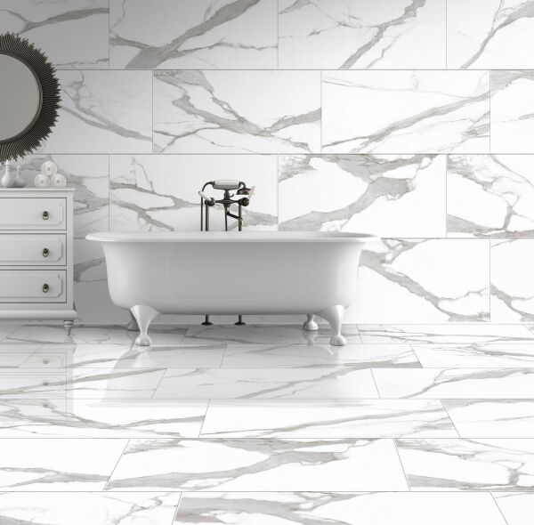 600X1200 CALCUTTA BEYAZ TAM PARLAK REK. K:8 - Numune