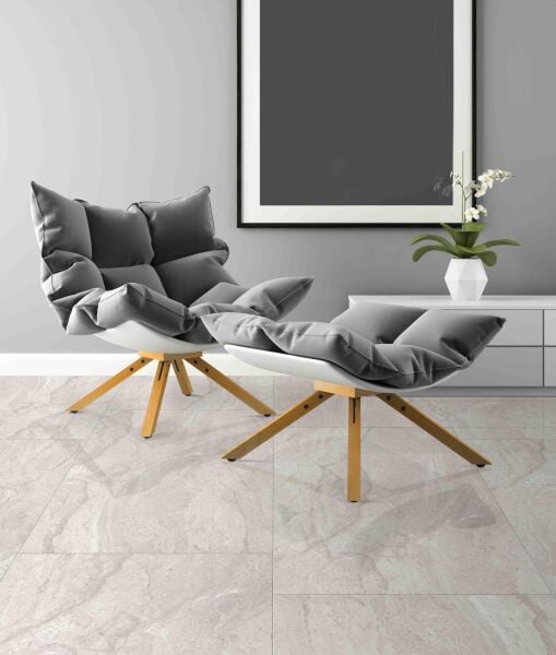 600X1200 TRAVERTINO GRI TAM PARLAK REK. K:8 - 1 kutu 2.16 m2