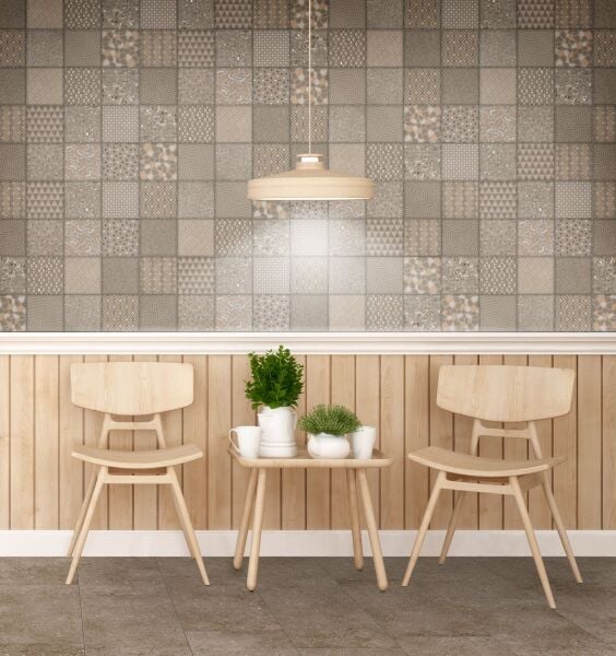 200X500 ARUBA PATCHWORK GRI - Numune