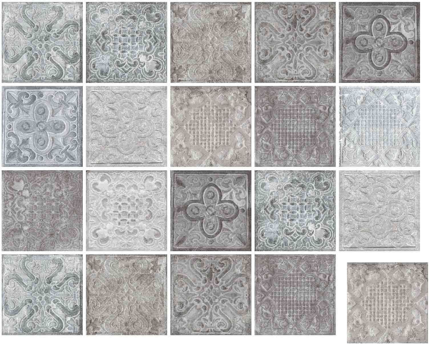 200X200 PALMIRA GRI MIX DEKOR FON-NOKTALI - Numune