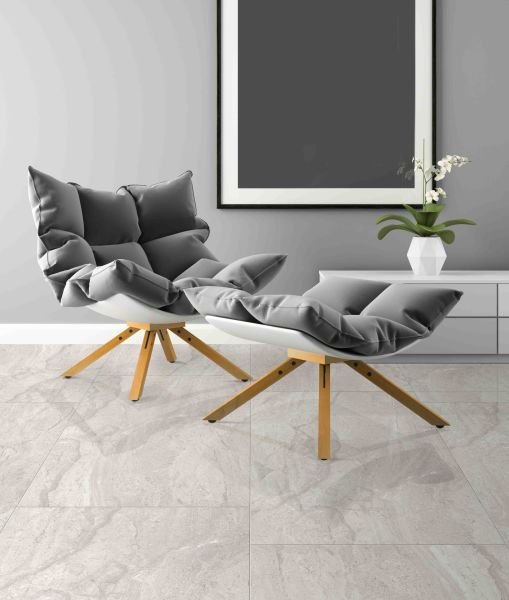 600X1200 TRAVERTINO GRI TAM PARLAK REK. K:8 - 1 kutu 2.16 m2